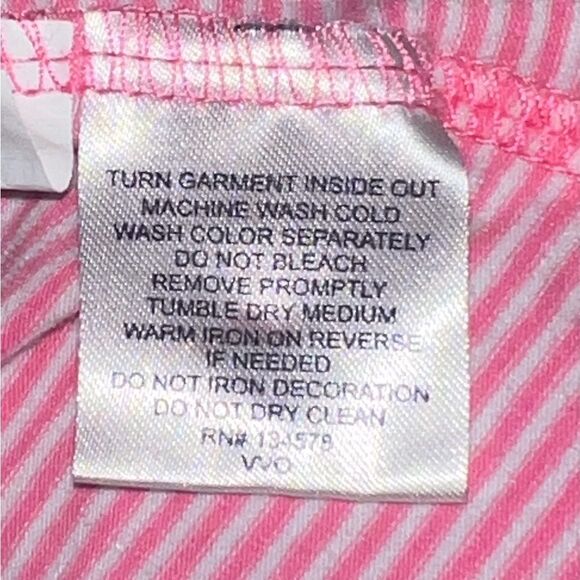 Vineyard Vines Women's Pink Striped Polo Tank Top Whale Logo Small EUC - Picture 7 of 8
